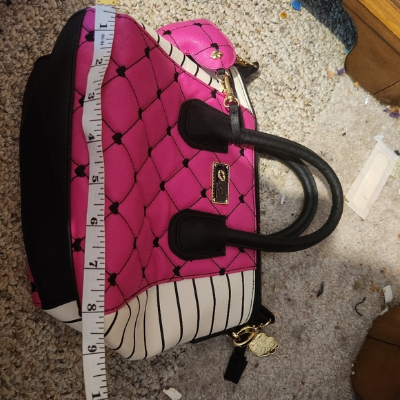 Pink and Black Betsey Johnson Purse - Picture 3 of 3